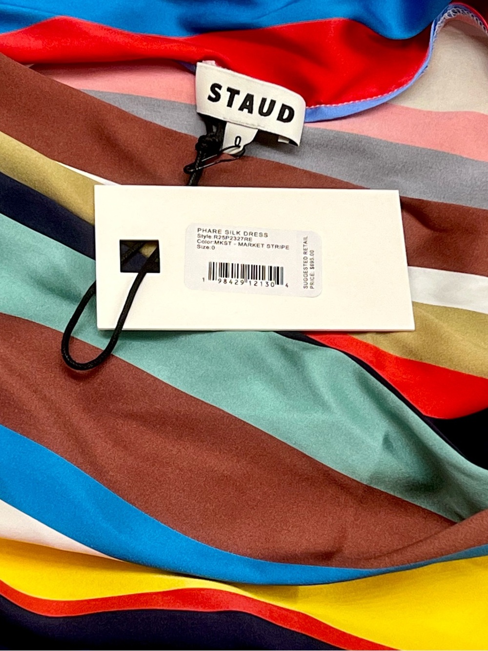 NWT Staud Phare Silk Maxi Dress Market Stripe 🌟Very Rare🌟 - Picture 16 of 16
